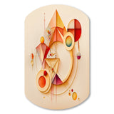 Orange And Yellow Geometric Abstract II - Asymmetric Metal Wall Art