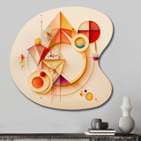 Orange And Yellow Geometric Abstract II - Asymmetric Metal Wall Art