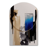 Blue Minimalist Abstract II - Asymmetric Metal Wall Art