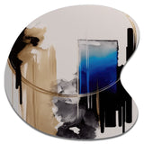 Blue Minimalist Abstract II - Asymmetric Metal Wall Art