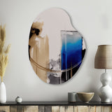 Blue Minimalist Abstract II - Asymmetric Metal Wall Art