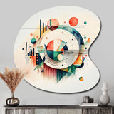 Multi-Color Geometric Art - Asymmetric Metal Wall Art