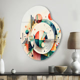 Multi-Color Geometric Art - Asymmetric Metal Wall Art