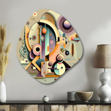 Pastel Art Deco II - Asymmetric Metal Wall Art