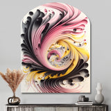 Multi-Color Paint Swirl I - Asymmetric Metal Wall Art