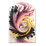 Multi-Color Paint Swirl I - Asymmetric Metal Wall Art