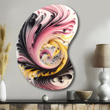 Multi-Color Paint Swirl I - Asymmetric Metal Wall Art