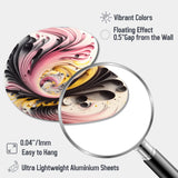 Multi-Color Paint Swirl I - Asymmetric Metal Wall Art