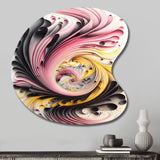 Multi-Color Paint Swirl I - Asymmetric Metal Wall Art