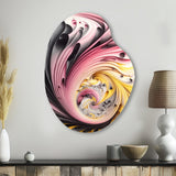 Multi-Color Paint Swirl I - Asymmetric Metal Wall Art