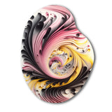 Multi-Color Paint Swirl I - Asymmetric Metal Wall Art