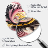 Multi-Color Paint Swirl I - Asymmetric Metal Wall Art