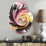 Multi-Color Paint Swirl I - Asymmetric Metal Wall Art