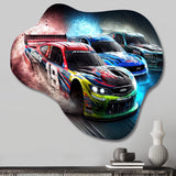 American Stock Car Racing V - Asymmetric Metal Wall Art