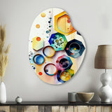 Hexagon And Circular Abstract II - Asymmetric Metal Wall Art