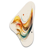 Burnt Orange Waves Abstract II - Asymmetric Metal Wall Art