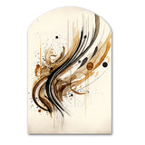 Brown And Black Movement I - Asymmetric Metal Wall Art