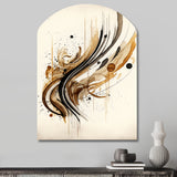 Brown And Black Movement I - Asymmetric Metal Wall Art