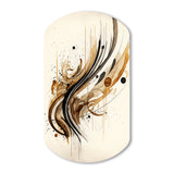 Brown And Black Movement I - Asymmetric Metal Wall Art