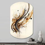 Brown And Black Movement I - Asymmetric Metal Wall Art