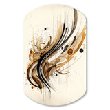 Brown And Black Movement I - Asymmetric Metal Wall Art