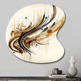 Brown And Black Movement I - Asymmetric Metal Wall Art