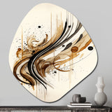 Brown And Black Movement I - Asymmetric Metal Wall Art