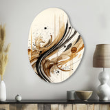 Brown And Black Movement I - Asymmetric Metal Wall Art