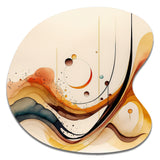 Burnt Orange Waves Abstract V - Asymmetric Metal Wall Art