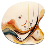 Burnt Orange Waves Abstract V - Asymmetric Metal Wall Art