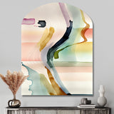 Multi-Color Abstract Waves III - Asymmetric Metal Wall Art