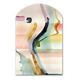 Multi-Color Abstract Waves III - Asymmetric Metal Wall Art