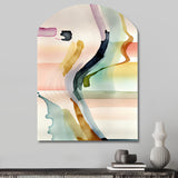 Multi-Color Abstract Waves III - Asymmetric Metal Wall Art