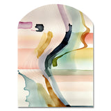 Multi-Color Abstract Waves III - Asymmetric Metal Wall Art