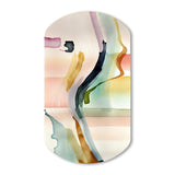 Multi-Color Abstract Waves III - Asymmetric Metal Wall Art