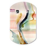 Multi-Color Abstract Waves III - Asymmetric Metal Wall Art