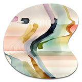 Multi-Color Abstract Waves III - Asymmetric Metal Wall Art