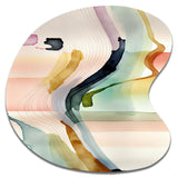 Multi-Color Abstract Waves III - Asymmetric Metal Wall Art