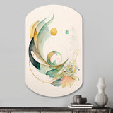 Green Abstract Swirl - Asymmetric Metal Wall Art