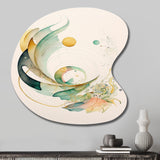 Green Abstract Swirl - Asymmetric Metal Wall Art