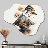 Bonsai Tree On A Rock III - Asymmetric Metal Wall Art