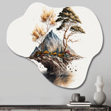 Bonsai Tree On A Rock III - Asymmetric Metal Wall Art