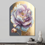 Purple Hue Single Flower I - Asymmetric Metal Wall Art