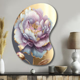 Purple Hue Single Flower I - Asymmetric Metal Wall Art