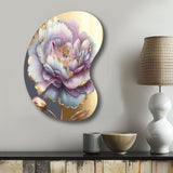 Purple Hue Single Flower I - Asymmetric Metal Wall Art