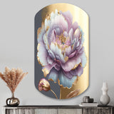 Purple Hue Single Flower I - Asymmetric Metal Wall Art