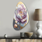 Purple Hue Single Flower I - Asymmetric Metal Wall Art