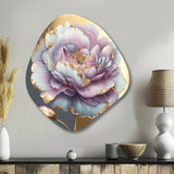 Purple Hue Single Flower I - Asymmetric Metal Wall Art