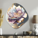 Purple Hue Single Flower II - Asymmetric Metal Wall Art