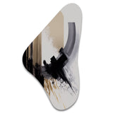 Black, White And Gold Expression IV - Asymmetric Metal Wall Art